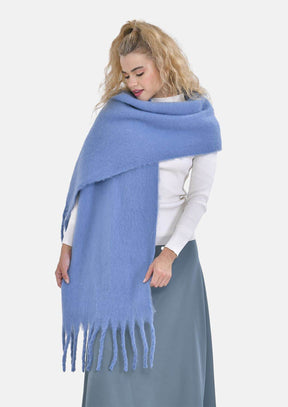 Solid Scarf with Tassels