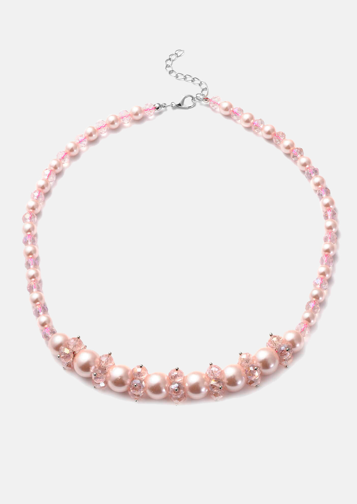 Simulated Pearl & Glass Beaded Necklace