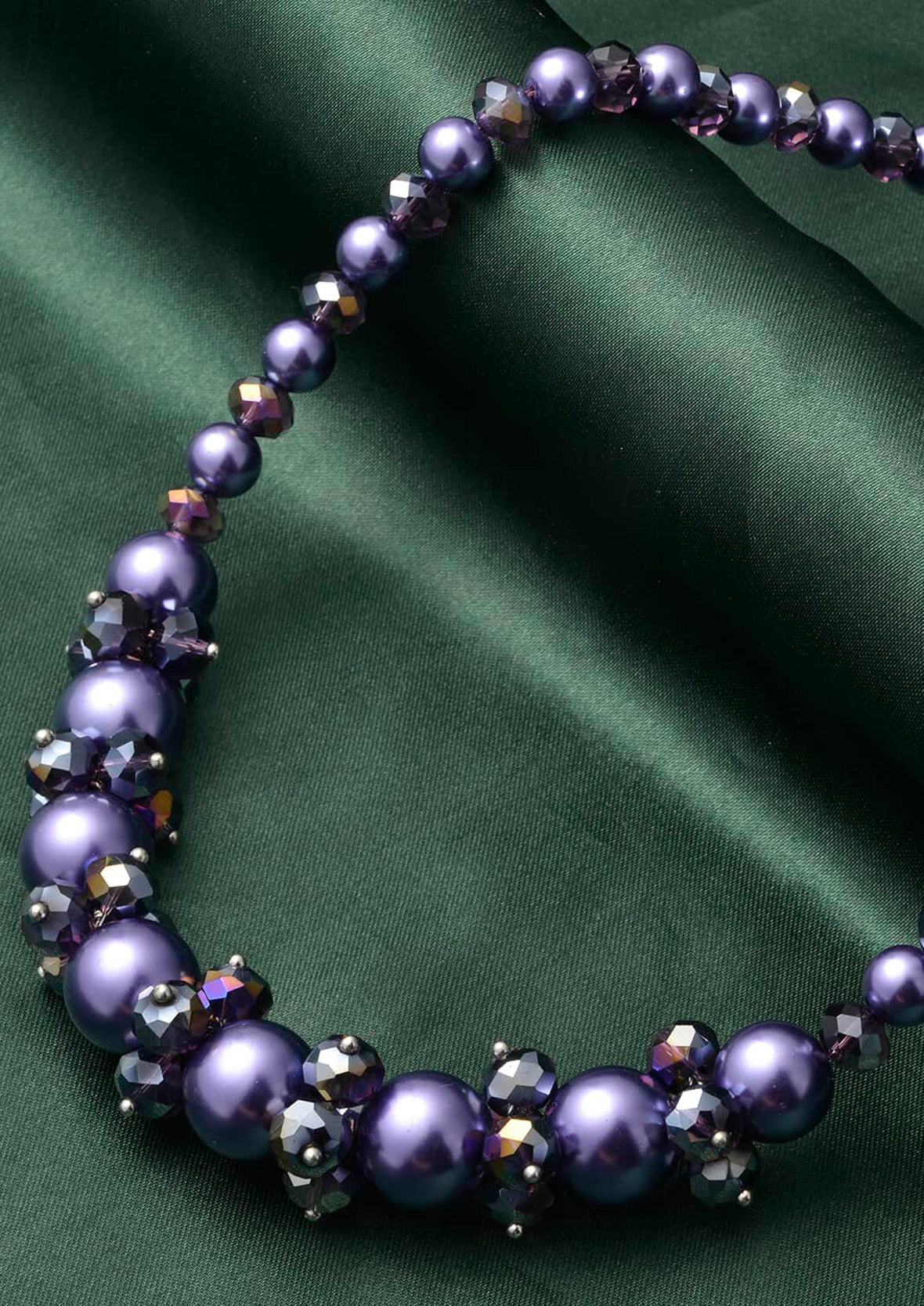 Simulated Pearl & Glass Beaded Necklace