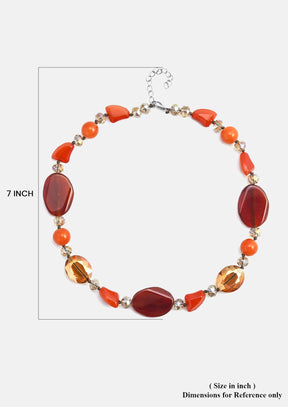 Agate & Glass Fusion Necklace