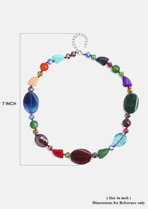 Agate & Glass Fusion Necklace