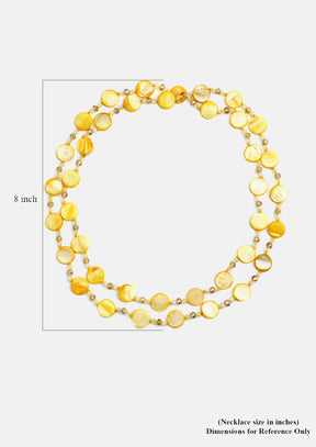 Shell Pearl & Glass Beaded Necklace