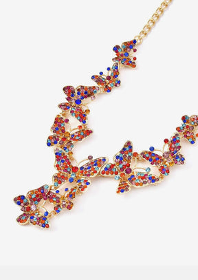 Austrian Crystal Butterfly Necklace