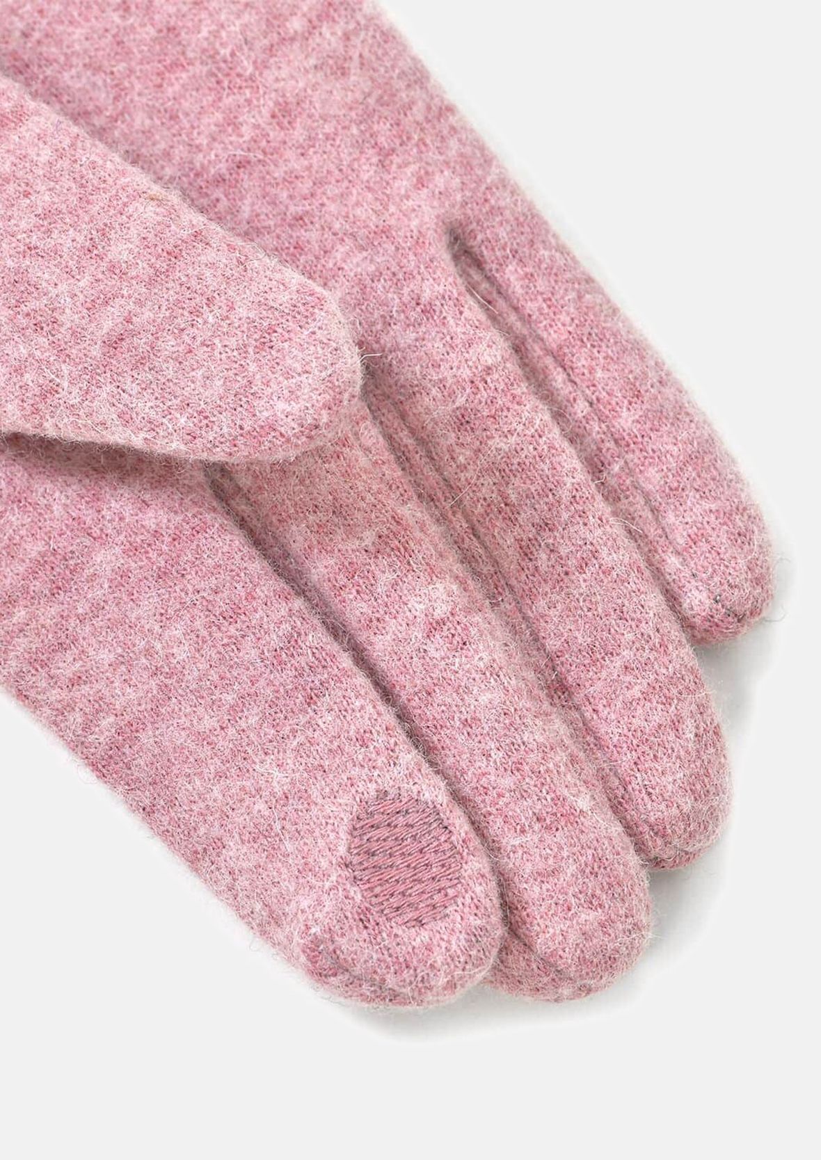 Cashmere Gloves with Button Detail - Touch Screen Compatible