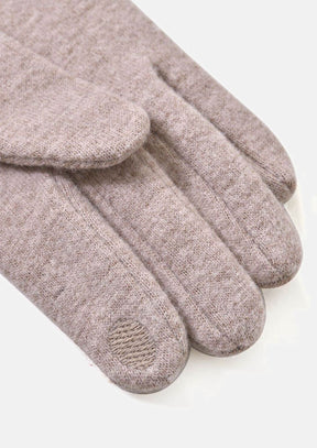 Cashmere Gloves with Faux Fur Trim - Touch Screen Compatible