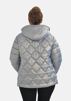Quilted Puffer Jacket with Detachable Hood