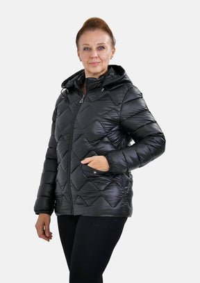 Quilted Puffer Jacket with Detachable Hood