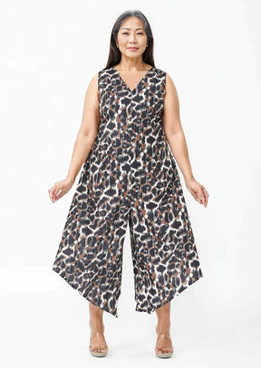 Sleeveless Wide-Leg Jumpsuit with Pockets
