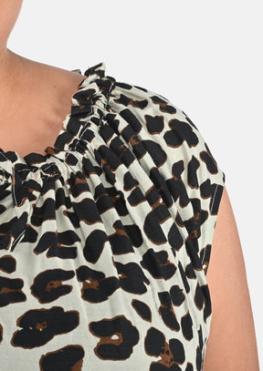 Leopard Print Tiered Maxi Dress