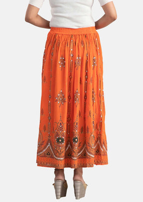 Sequin Embellished Long Skirt