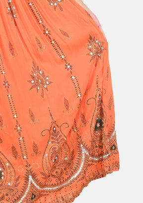 Sequin Embellished Long Skirt