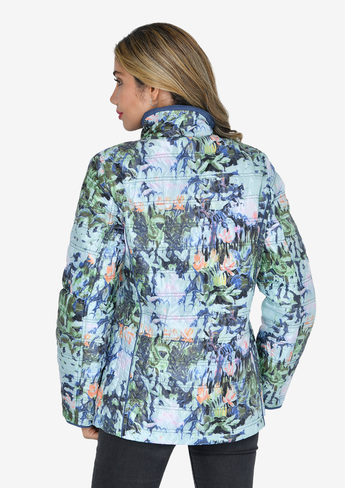Reversible Flower Pattern Padded Jacket