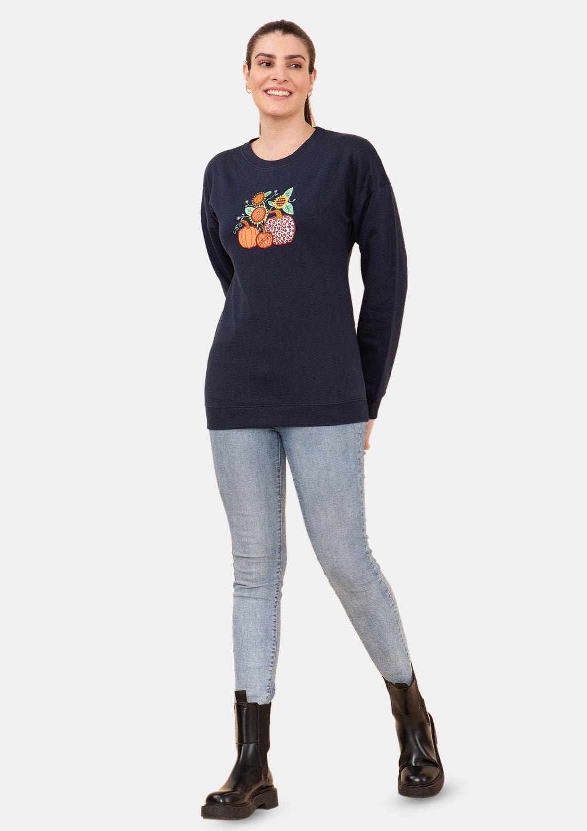 Pumpkin Applique Holiday Sweatshirt