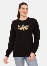 holiday black sweatshirt with bird graphics #color_Black Fleece