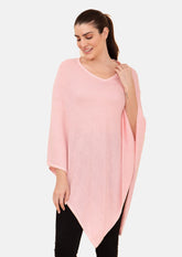 cashmere pashmina wool peach poncho #color_Peach Wool