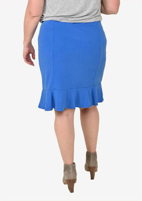 High-Waist Skirt With Ruffle Hem