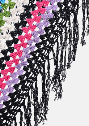 Multicolor Hand Made Crochet Poncho