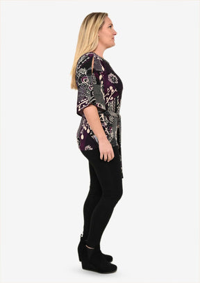 Abstract Blouse with Embellishment