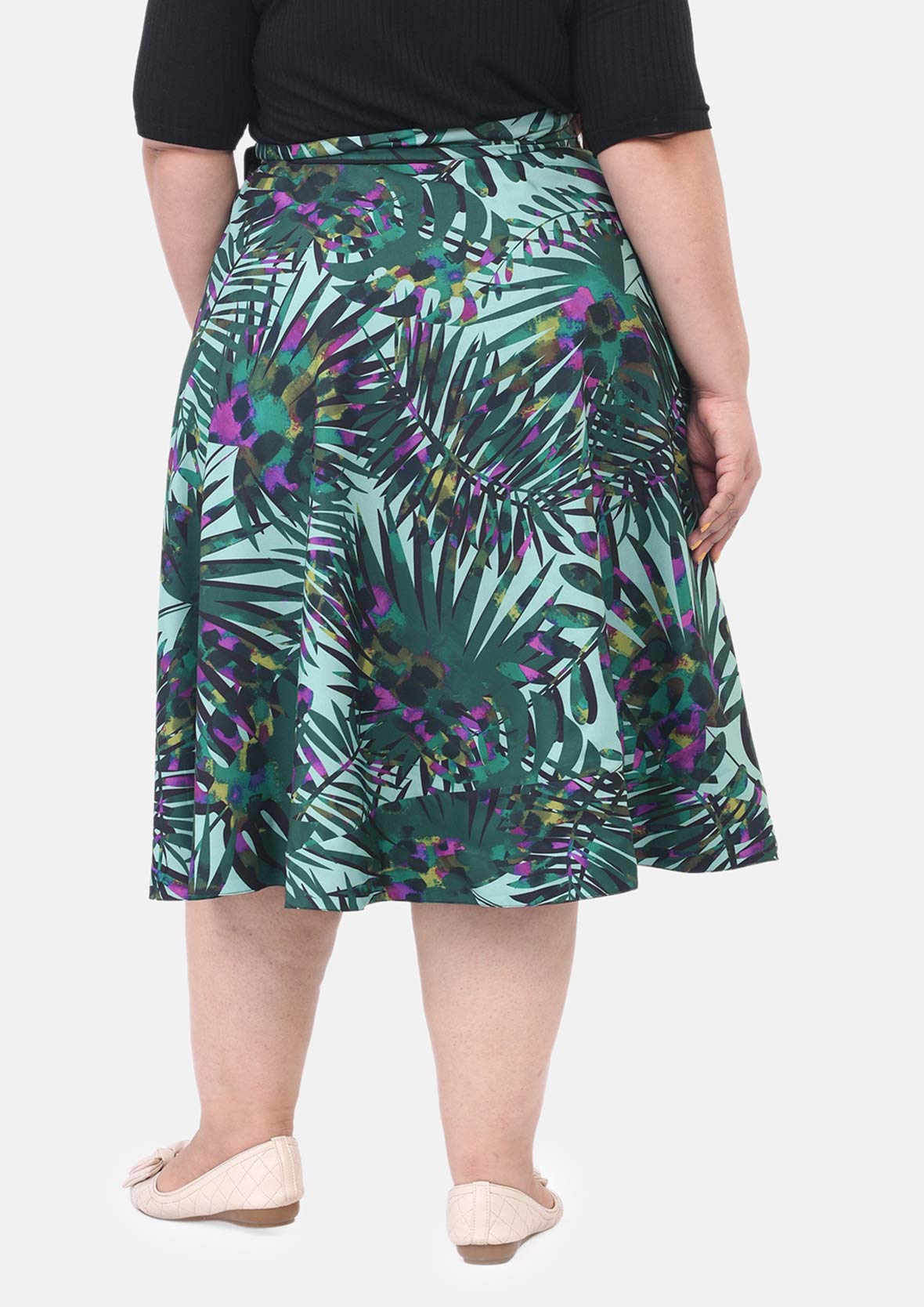 Floral Jungle Print Reversible Skirt