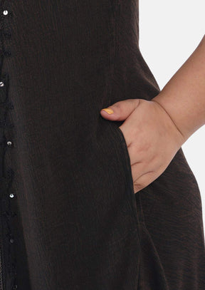 Sequin Umbrella Dress with Pockets