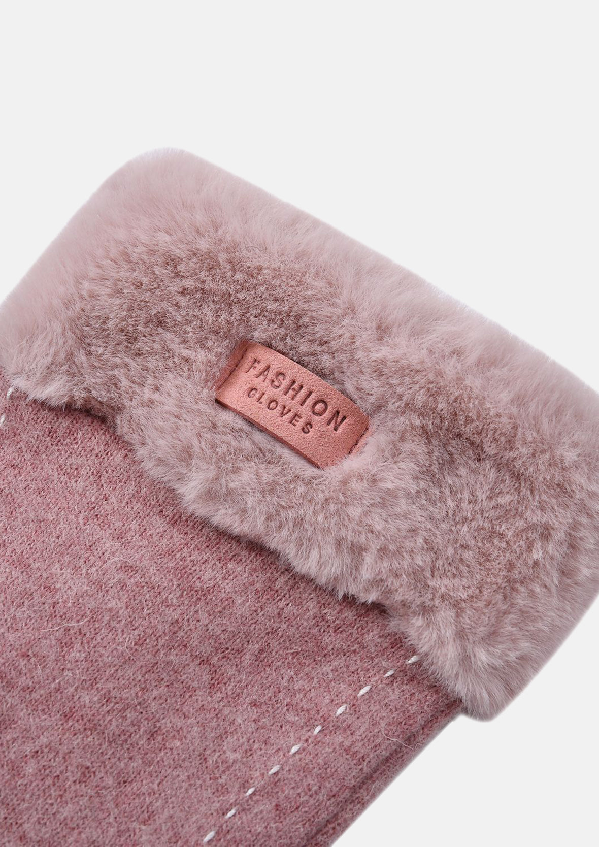 Cashmere Gloves With Faux Fur - Touch Screen Compatible