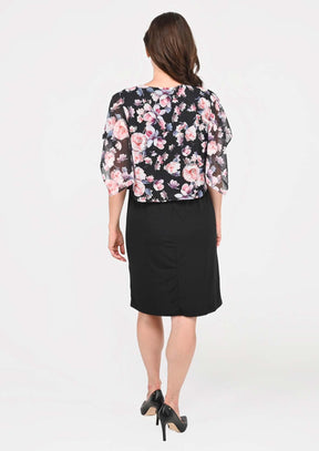 Floral Dress With Overlay Top