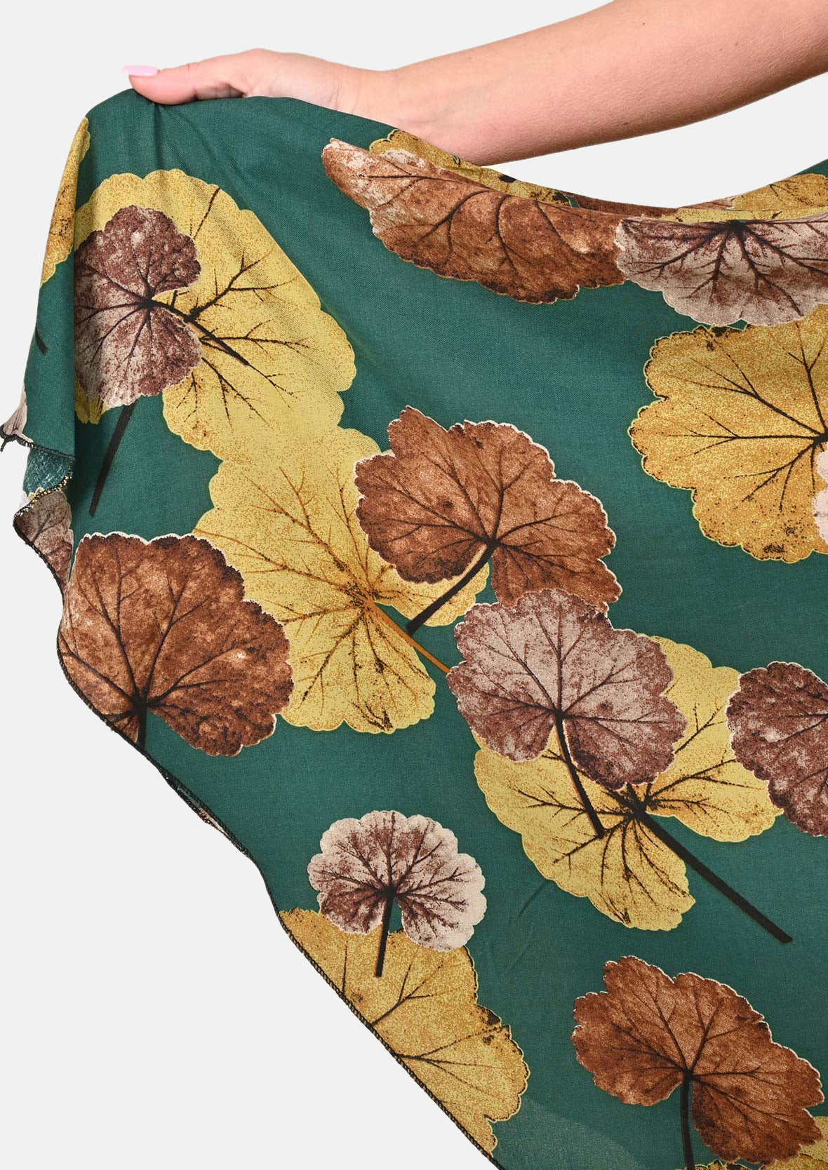 Leaf Print Umbrella Dress