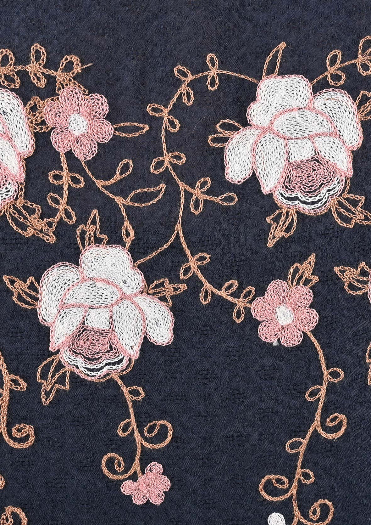 Floral Embroidered Short Kaftan