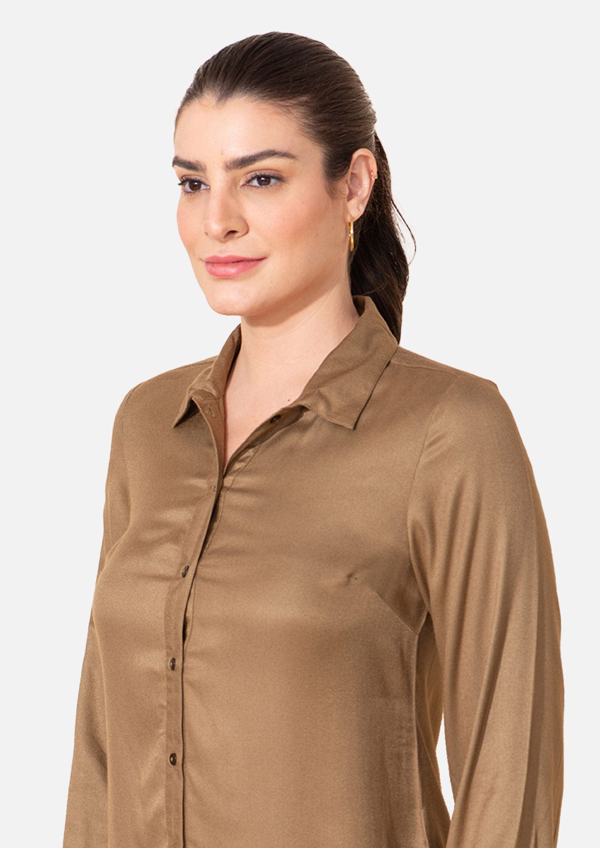 Collared Shirt With Front-Button