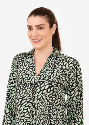 Long Sleeves Collared Top - Tamsy.com