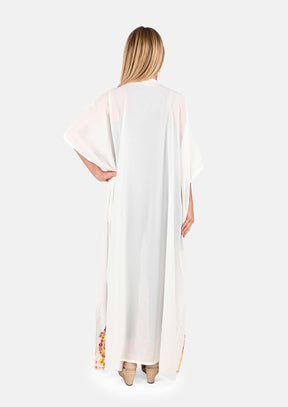 Embroidered Cover-Up With Tie Detailing
