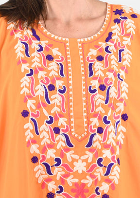 Embroidered Neck Cover Up